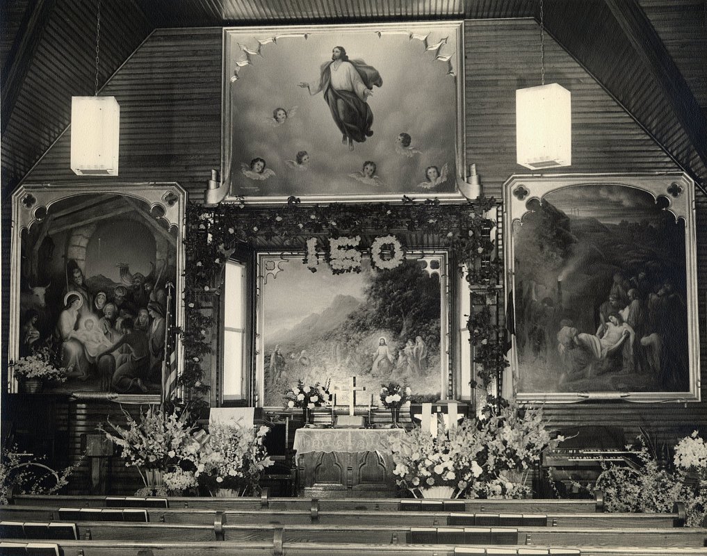[ Interior of the church in 1956 ]