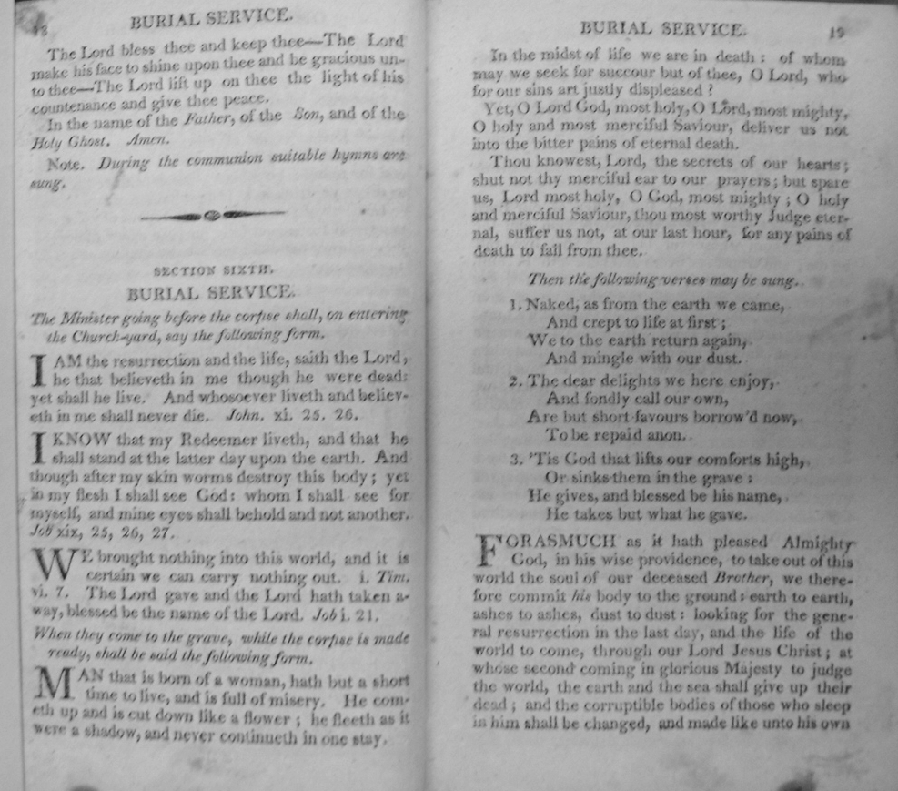 [ Pages 18 and 19 of the English liturgy of Dr. Kunze ]