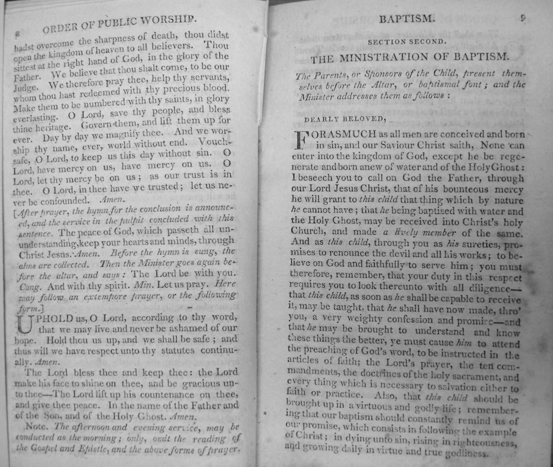 [ Pages 8 and 9 of the English liturgy of Dr. Kunze ]