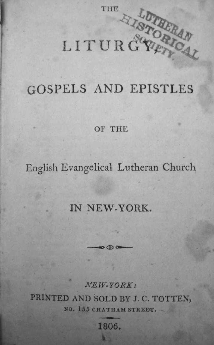 [ Title page of the English liturgy of Dr. Kunze ]