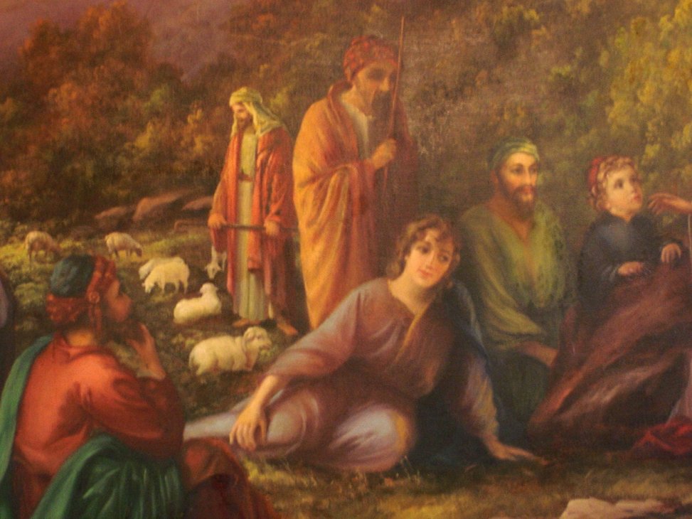 [ Detail in the Sermon on the Mount painting ]