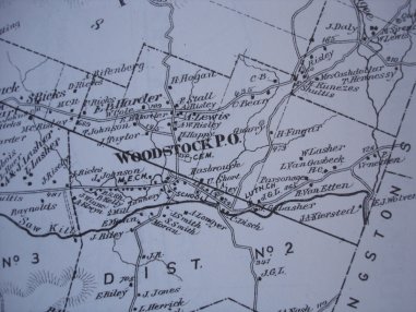 [ Beer's Atlas map of Woodstock ]